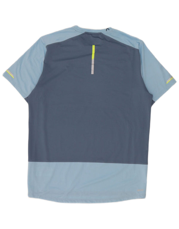 Ανδρικό T-Shirt New Balance Top Medium Blue Colorblock Πολυεστέρας