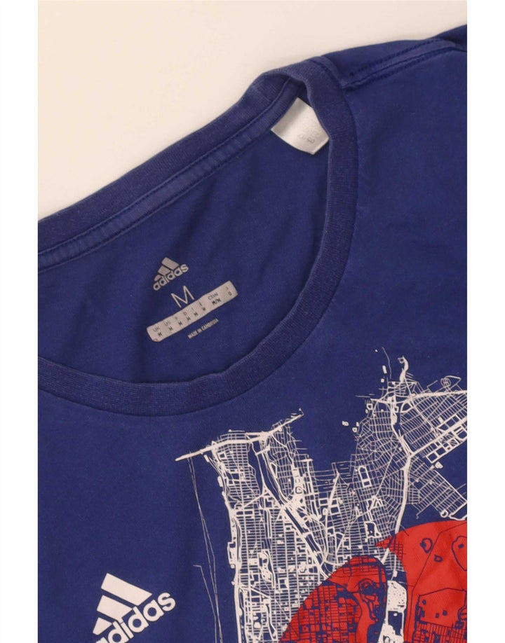 Ανδρικό γραφικό T-Shirt Adidas Top Medium Blue