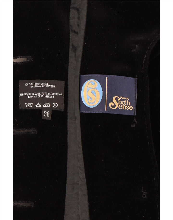 Your Sixth Sense γυναικείο βελούδινο τζάκετ μπλέιζερ EU 36 μικρό μαύρο