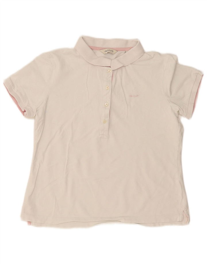 Γυναικείο μπλουζάκι πόλο Gant UK 14 Medium White