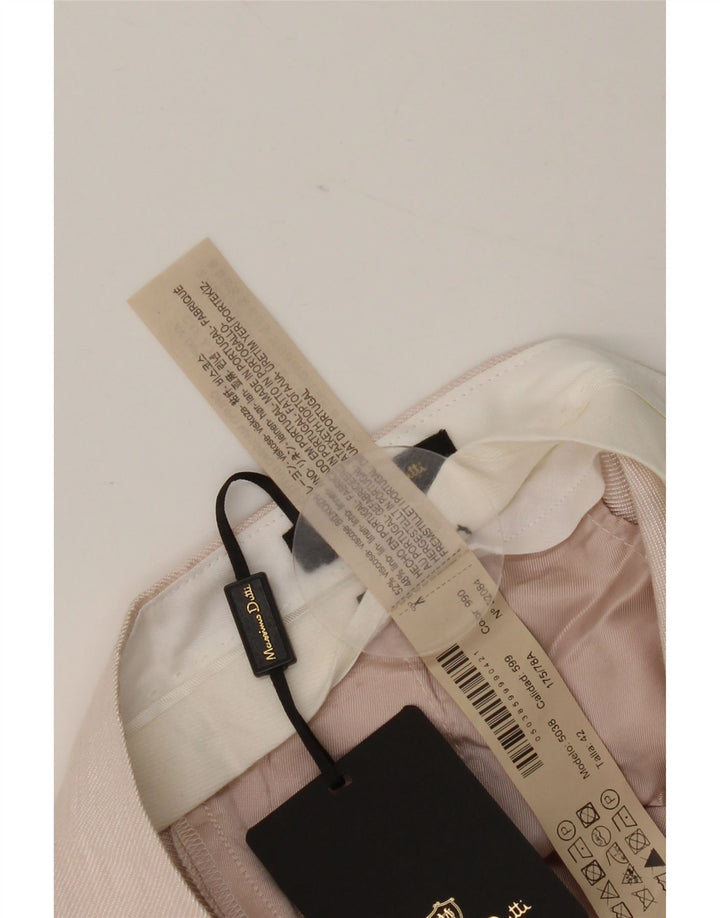 Massimo Dutti Γυναικείο κανονικό κομμένο παντελόνι EU 42 Large W32 L26 Pink