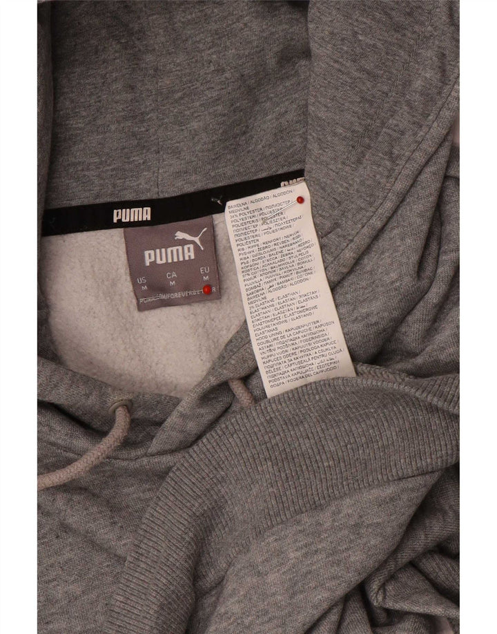 Ανδρικό γραφικό κουκούλα Puma, βαμβακερό μεσαίο γκρι