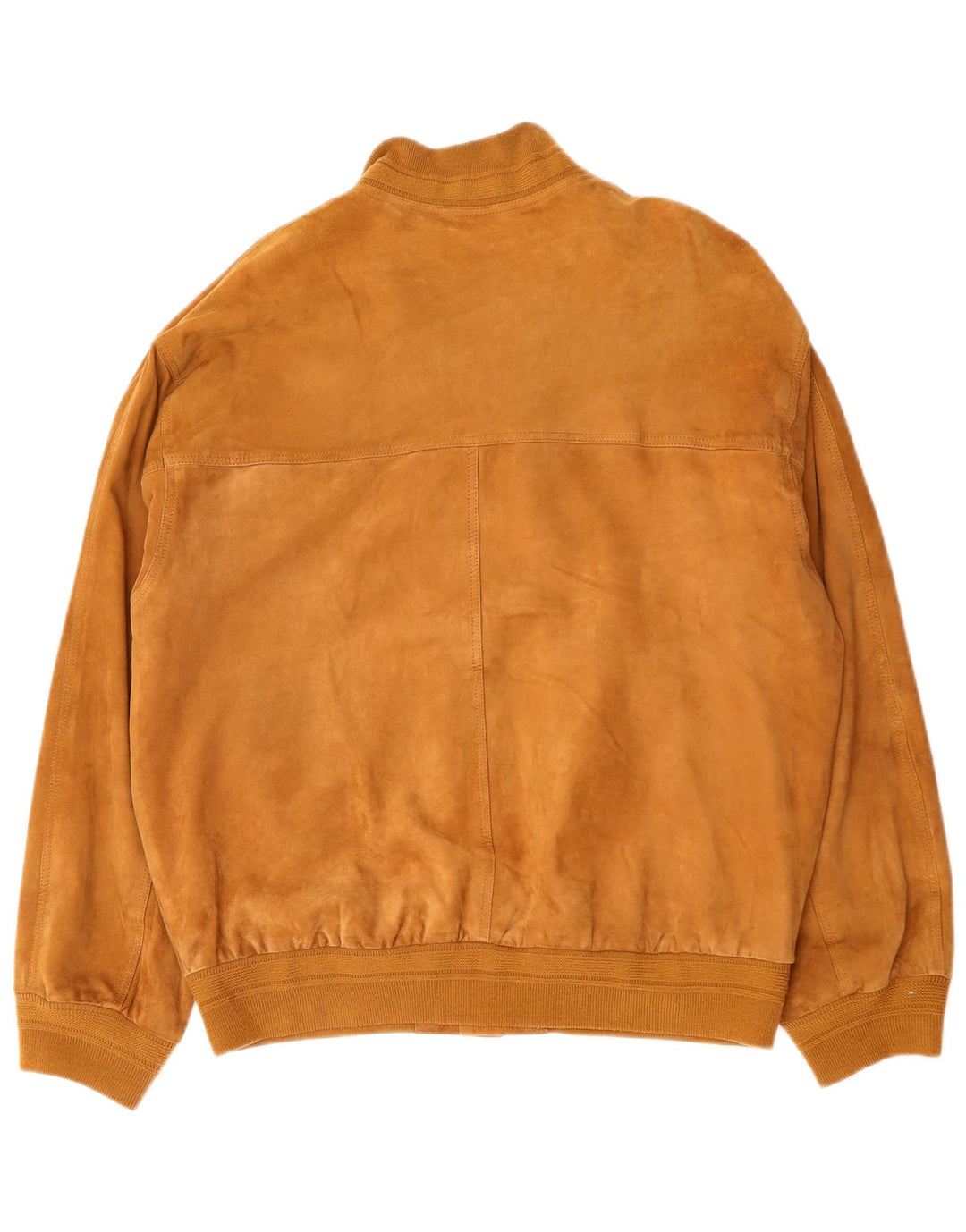 Vintage Ανδρικό Suede Bomber Jacket IT 52 XL Καφέ Δερμάτινο