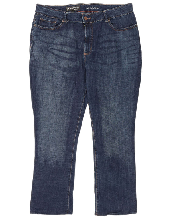 Lee Womens Modern Series Curvy Bootcut Jeans US 18 2XL W38 L27 Μπλε βαμβακερό