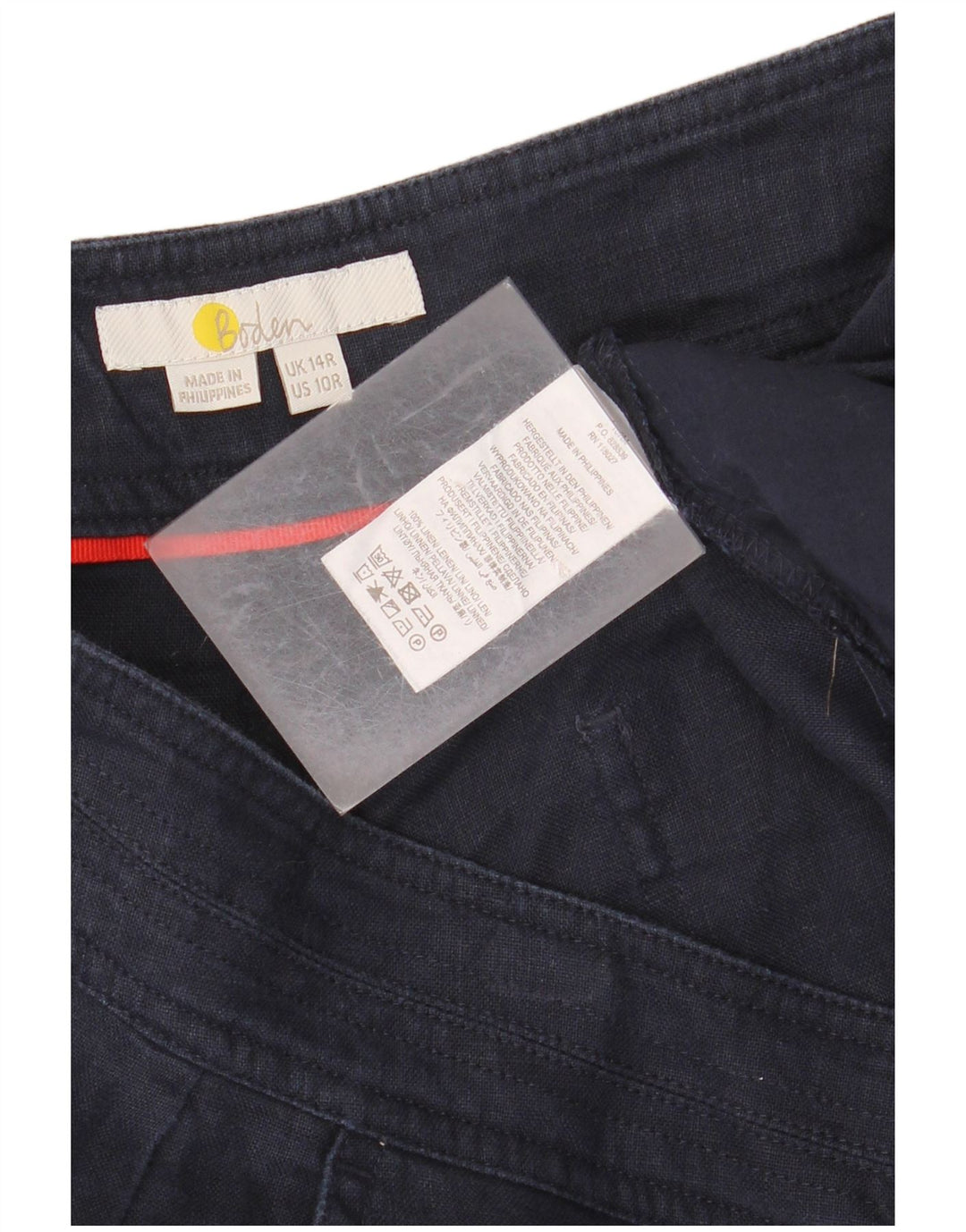 BODEN Γυναικείο κομμένο παντελόνι UK 14 μεγάλο W34 L25 Navy Blue Len