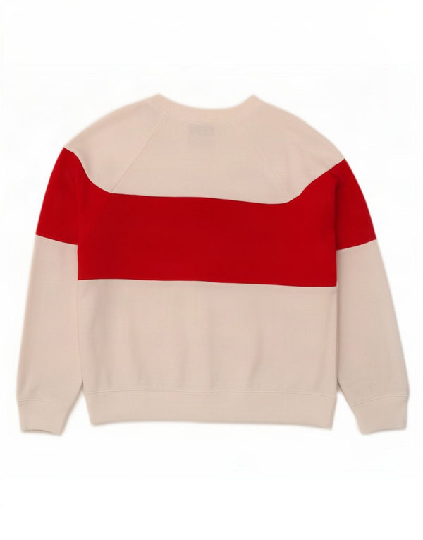 Γυναικείο γραφικό φούτερ Gap Jumper UK 16 Large White Colourblock Βαμβακερό