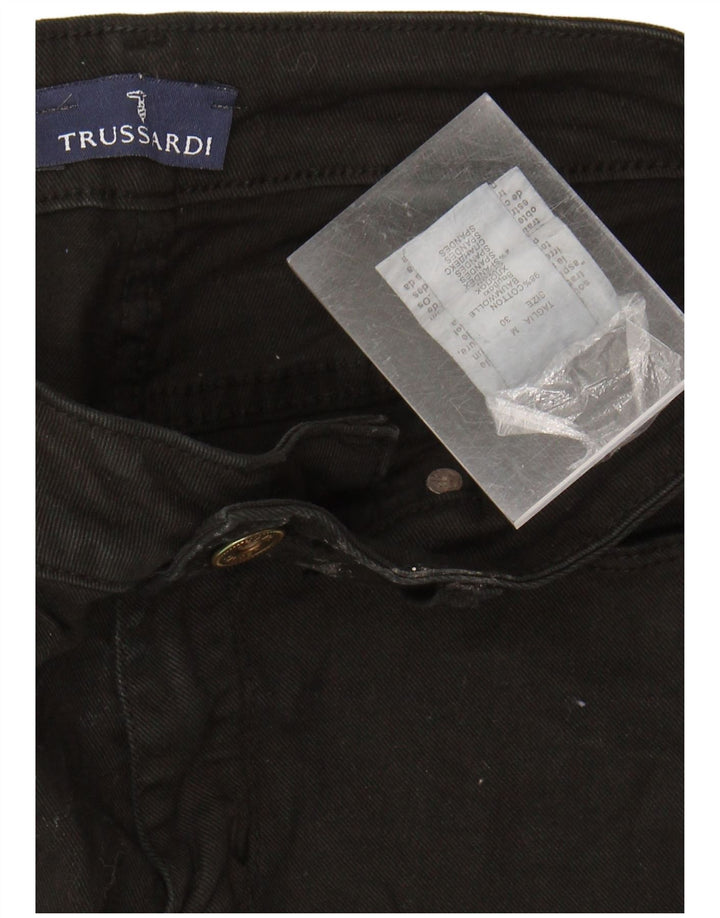 TRUSSARDI Womens Cropped Jeans Medium W30 L26 Black Cotton