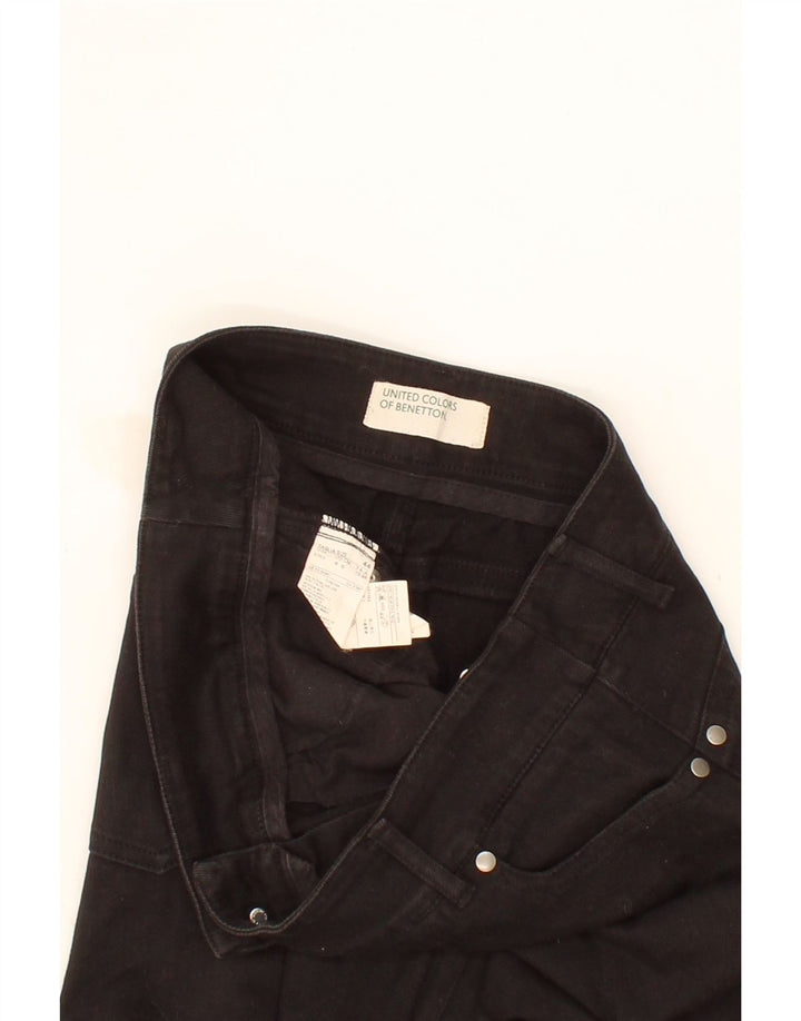BENETTON Womens Denim Skirt IT 44 Medium W30  Black Cotton Vintage Benetton and Second-Hand Benetton from Messina Hembry 