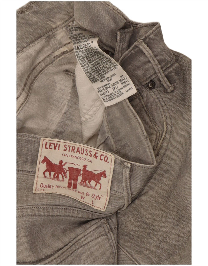 Levi's Womens 519 Slim Jeans W30 L32 Γκρι βαμβακερό