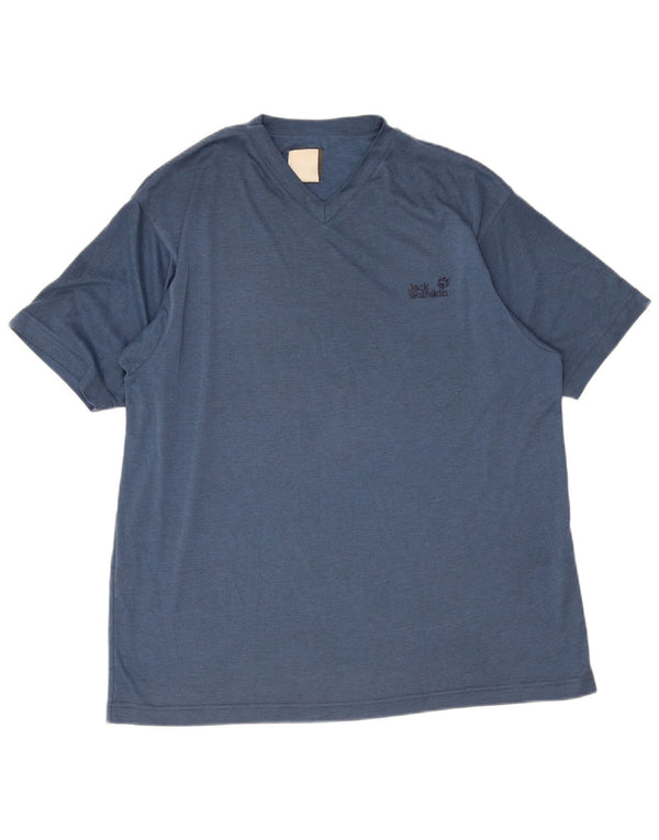 Jack Wolfskin Ανδρικό T-Shirt Top XL Blue Polyester