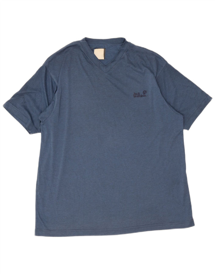 Jack Wolfskin Ανδρικό T-Shirt Top XL Blue Polyester