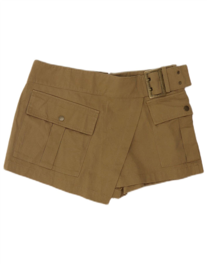 Zara Γυναικείο Σορτς Cargo Medium W28 Χακί Βαμβακερό