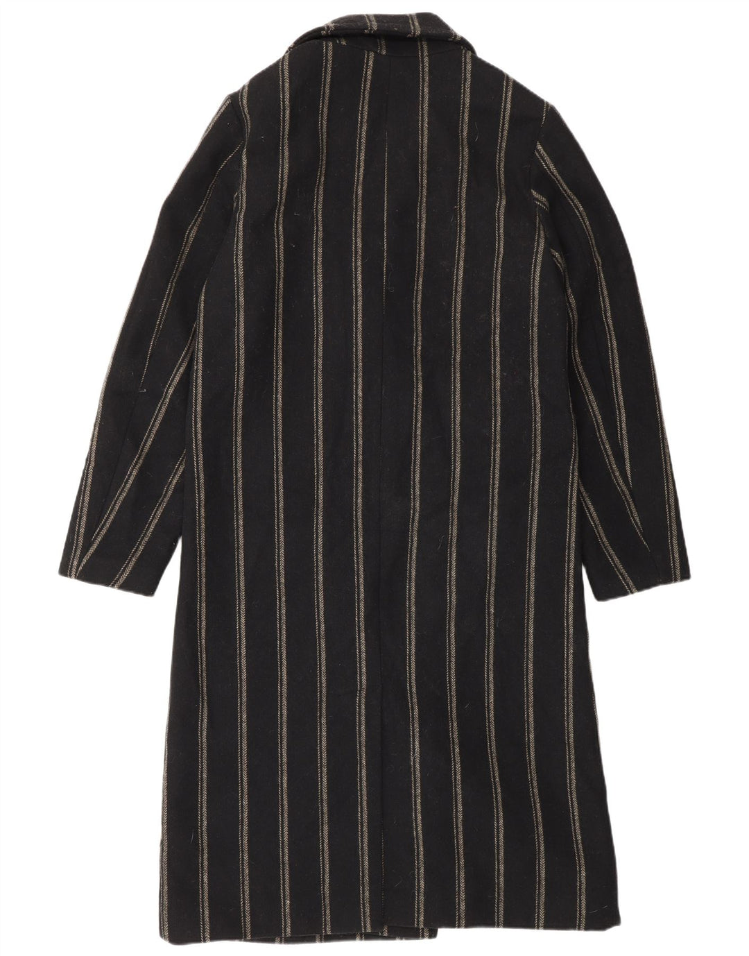 Scotch & Soda Γυναικείο παλτό με διπλό στήθος UK 14 Medium Μαύρο ριγέ