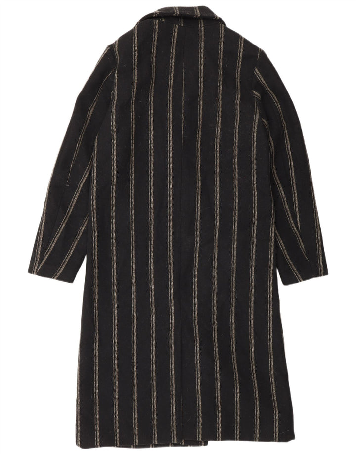 Scotch & Soda Γυναικείο παλτό με διπλό στήθος UK 14 Medium Μαύρο ριγέ