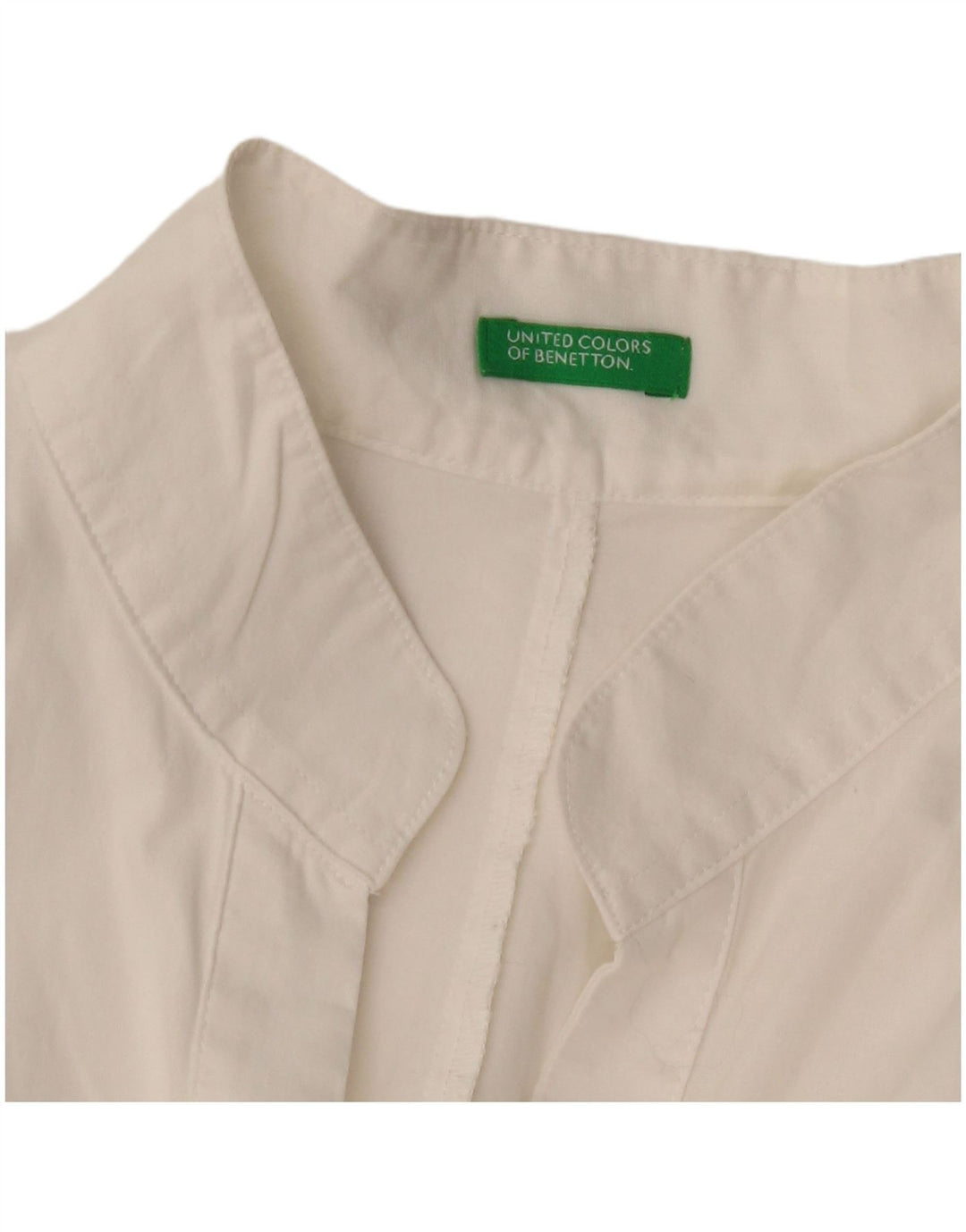 BENETTON Γυναικείο πουκάμισο Μπλούζα UK 14 Medium White