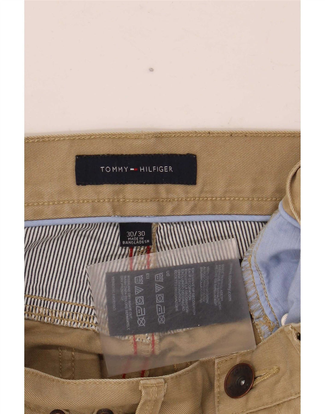Ανδρικό τζιν μποτάκι Tommy Hilfiger W30 L30 Μπεζ βαμβακερό