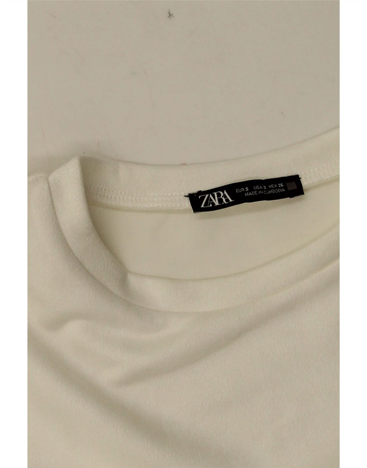 Γυναικείο φόρεμα ZARA Shift UK 10 Small White Floral
