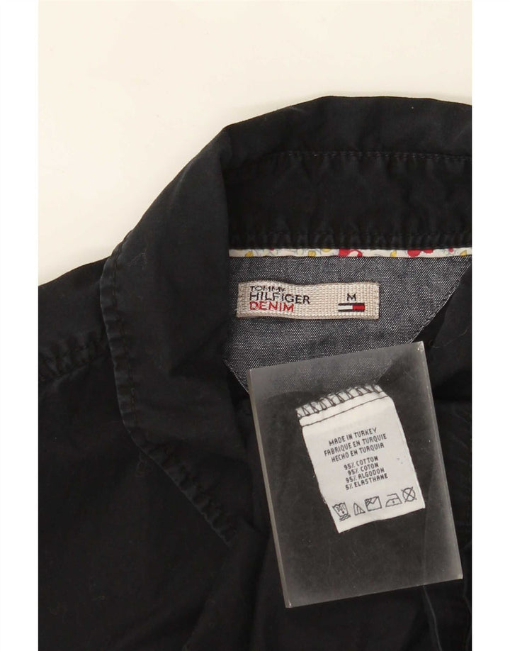 Tommy Hilfiger γυναικείο πουκάμισο UK 12 μεσαίο μαύρο βαμβακερό