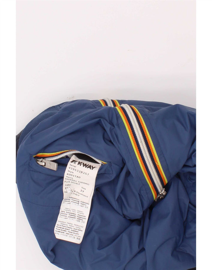 Μπουφάν K-Way Boys Reversible padded Jacket 2-3 Years Blue Polyamide
