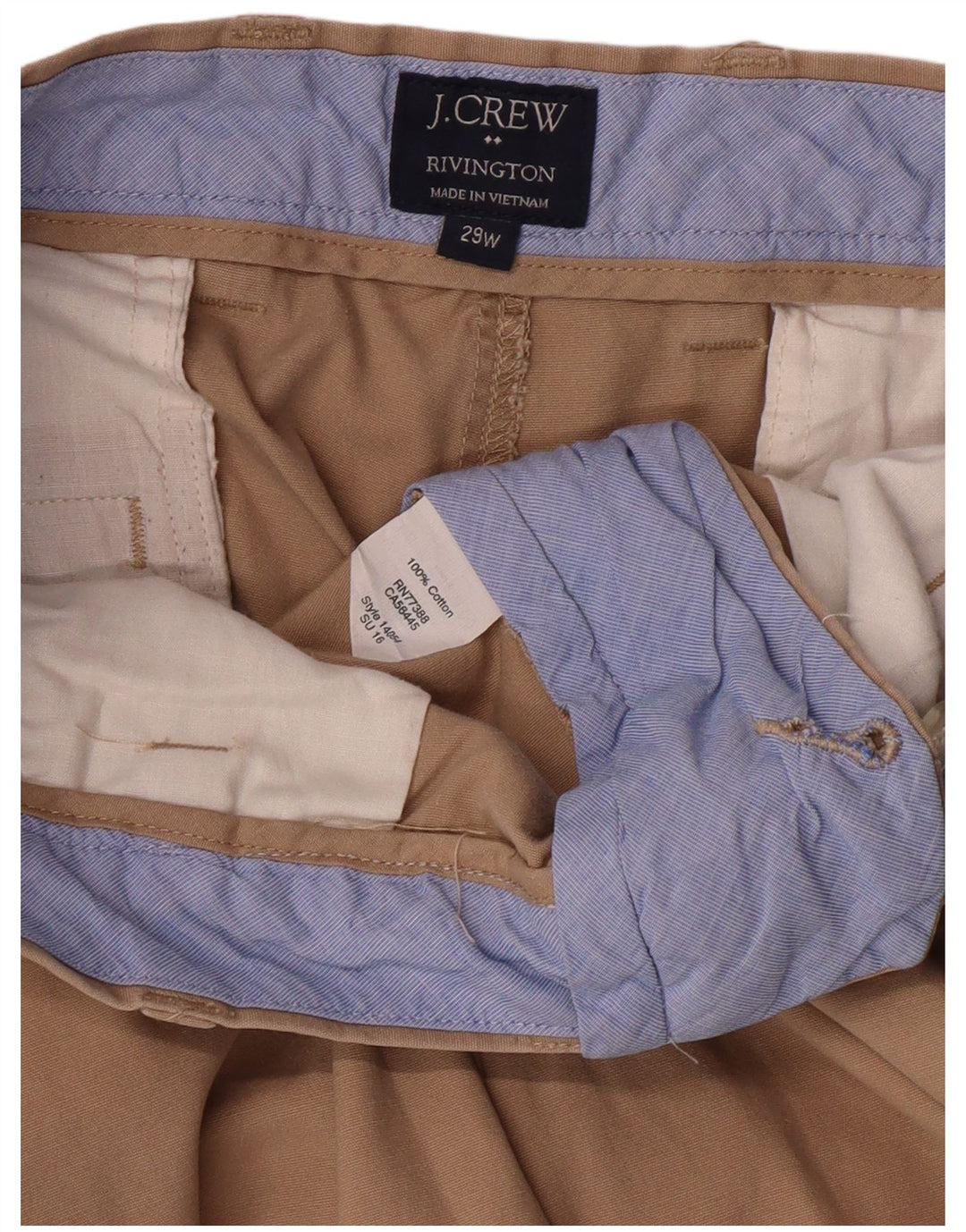 J. Crew Ανδρικό σορτς Chino Rivington W29 Μικρό μπεζ βαμβακερό