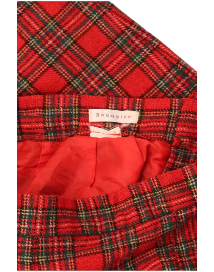 VINTAGE Γυναικείο παντελόνι Chino με καρφίτσα W25 L26 Red Check