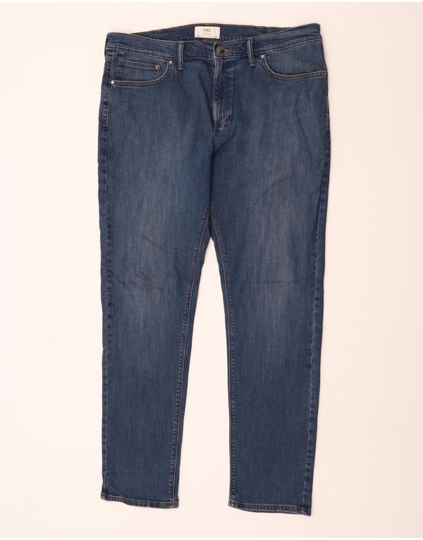 Marks & Spencer Mens Slim Jeans W38 L33 Blue Cotton