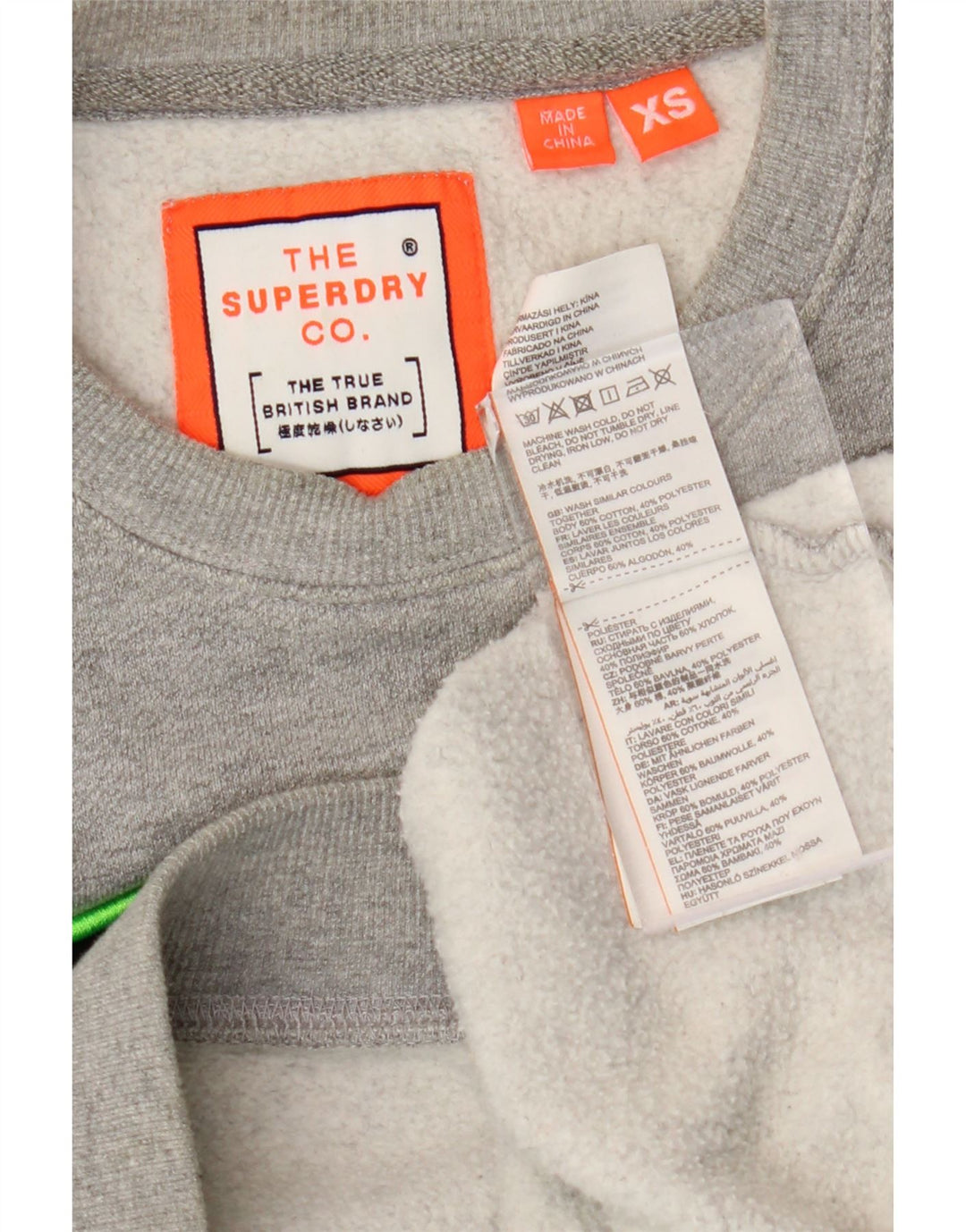 Ανδρικό γραφικό φούτερ SUPERDRY Loose Fit Jumper XS Γκρι βαμβακερό