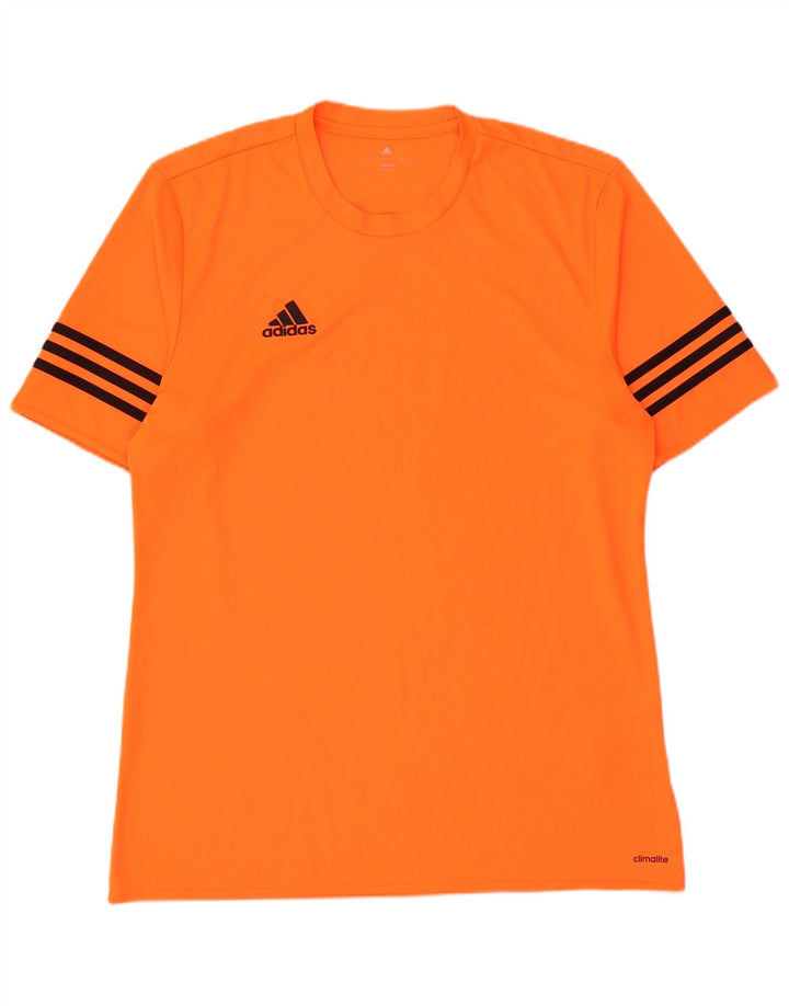 Adidas Ανδρικό T-Shirt Climalite Top μεγάλο πορτοκαλί ριγέ πολυεστέρα