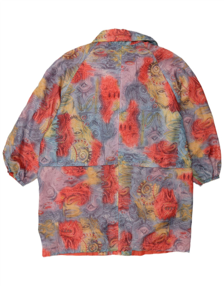 Vintage Γυναικείο Abstract Pattern Windbreaker Coat IT 40 Small πολύχρωμο