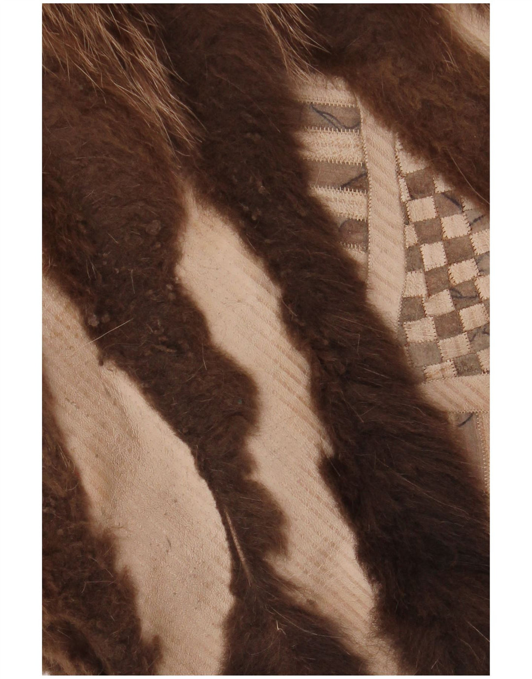 VINTAGE Γυναικείο παλτό με ψεύτικη γούνα αναστρέψιμο UK 18 XL Καφέ Floral