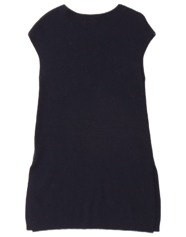 Γυναικείο κοντομάνικο φόρεμα σέγας Shift UK 6 XS Navy Blue Viscose