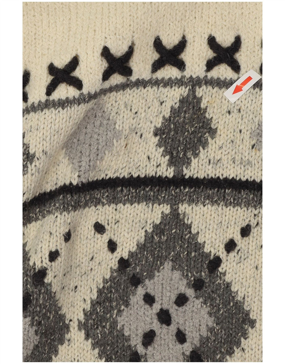 Ανδρικό πουλόβερ Canda Roll Neck Jumper Μεγάλο Γκρι Argyle/Ακρυλικό Διαμάντι