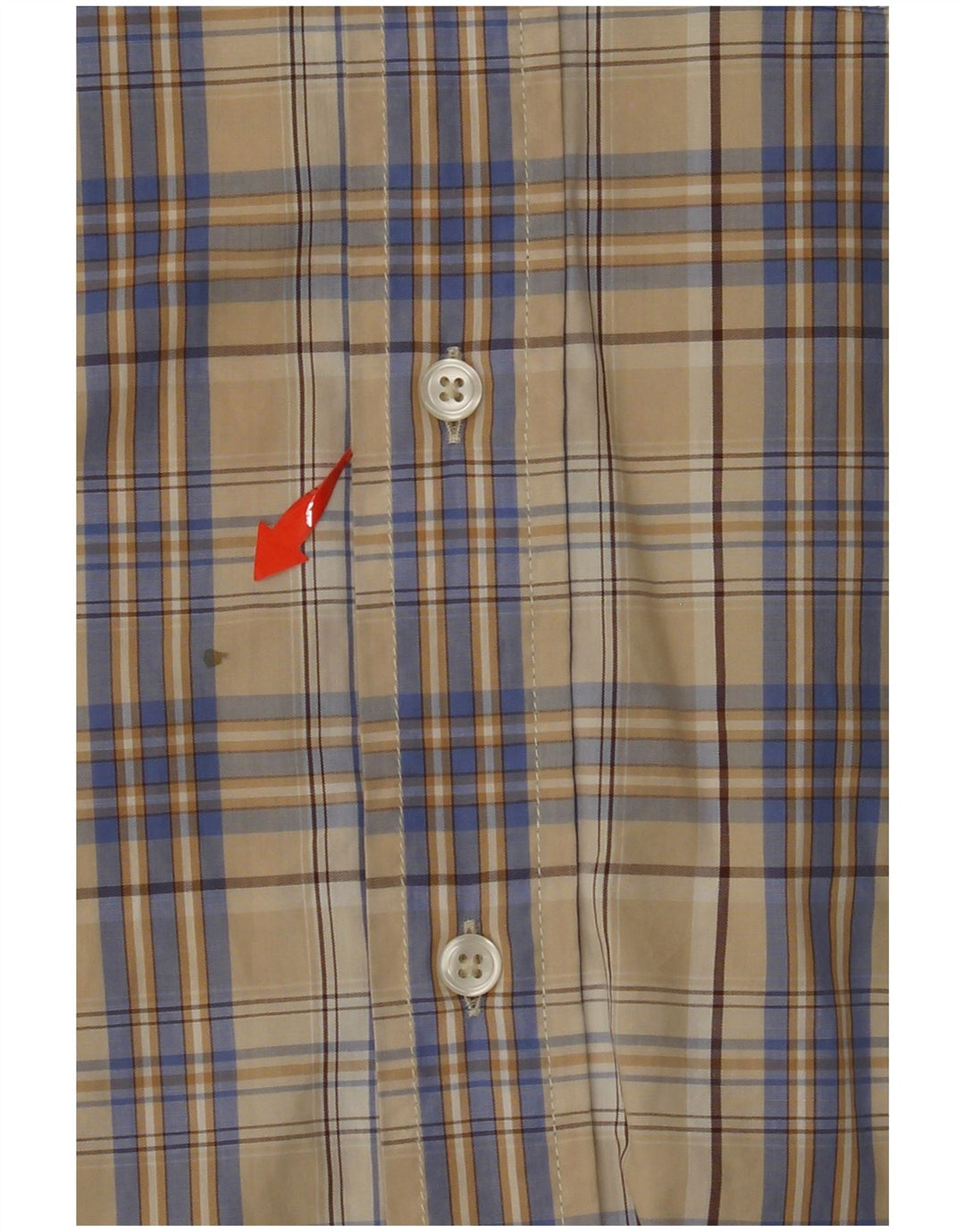 Ανδρικό πουκάμισο HENRY COTTONS Μέγεθος 42 Large Beige Check Cotton