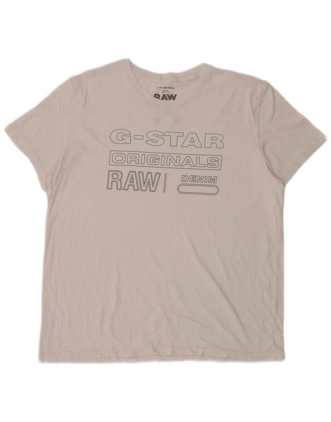 Ανδρικό γραφικό T-Shirt G-Star Top XL Λευκό