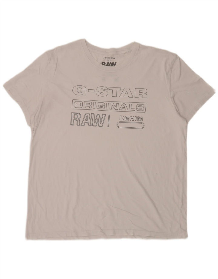 Ανδρικό γραφικό T-Shirt G-Star Top XL Λευκό