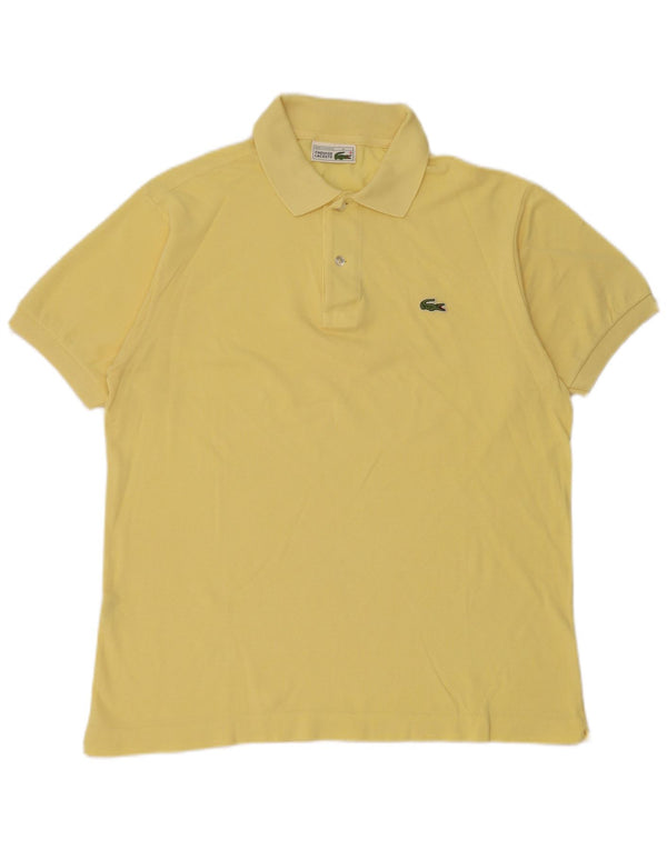 Lacoste Mens Polo Shirt Size 4 Medium Yellow Cotton