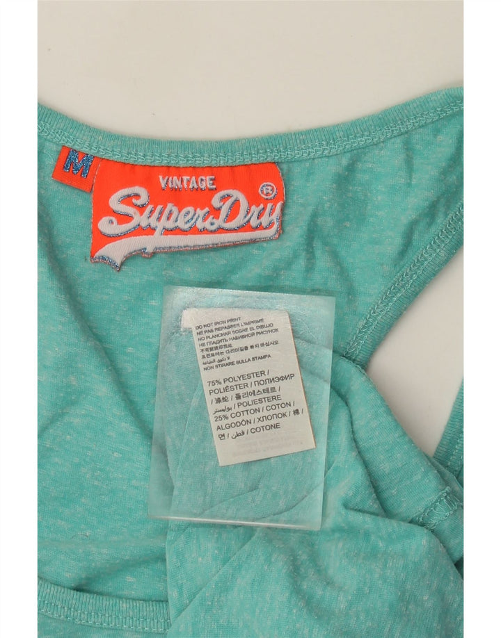 Γυναικείο γραφικό γιλέκο Superdry Τοπ UK 12 Μεσαίου Τυρκουάζ Πολυεστέρας