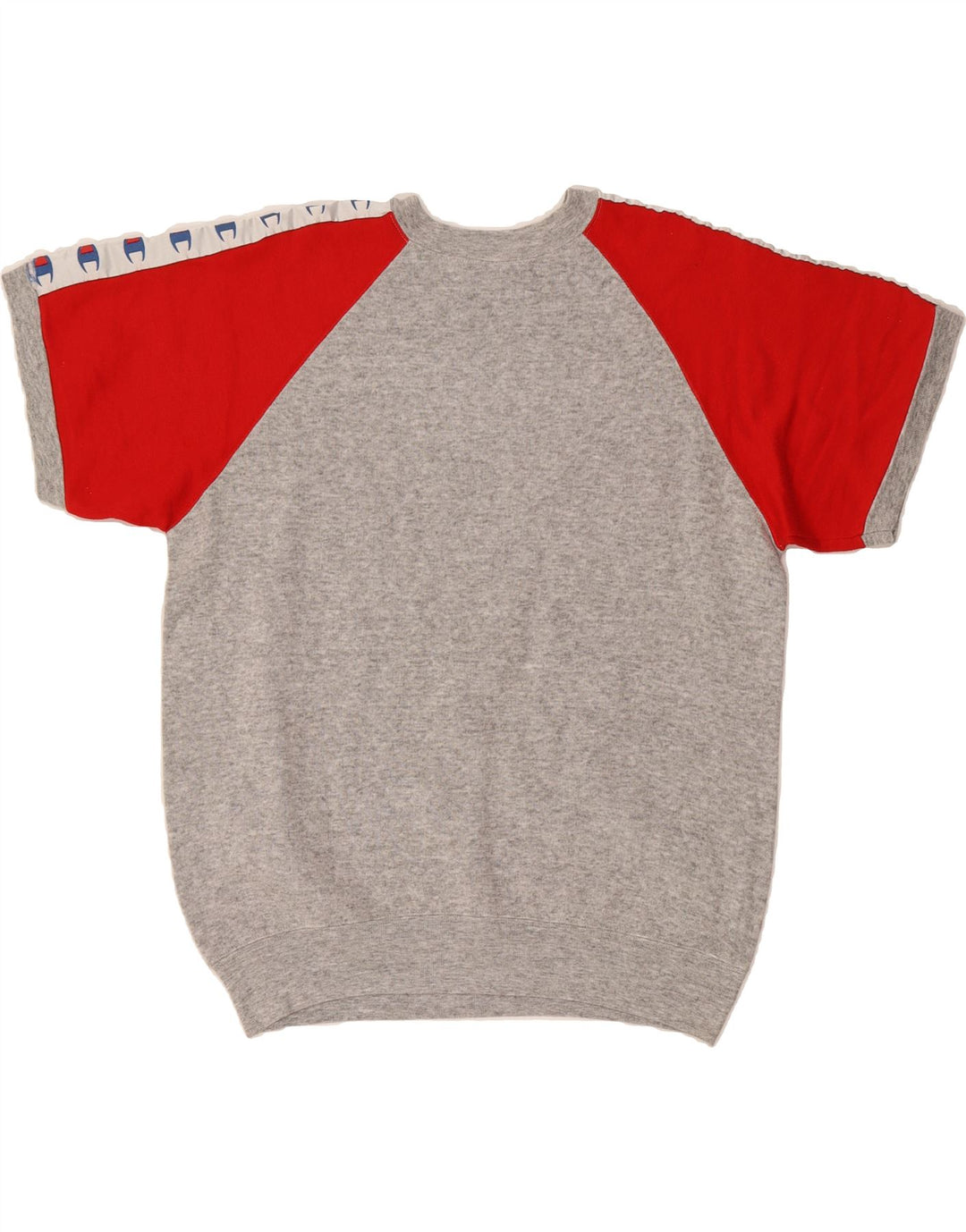 CHAMPION Mens Graphic Sweatshirt Jumper Medium Grey Colourblock Vintage Champion and Second-Hand Champion from Messina Hembry 