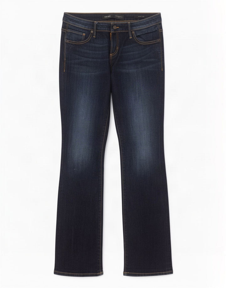Γυναικείο τζιν με χαμηλό μπότα Guess W29 L33, Navy Blue Cotton