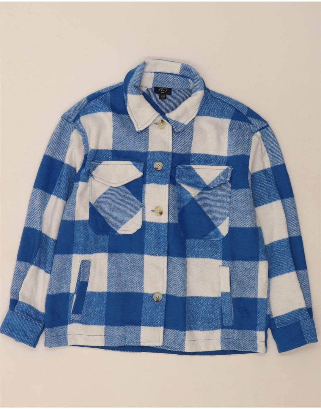 OVS Girls Flannel πουκάμισο 13-14 ετών Blue Check Polyester