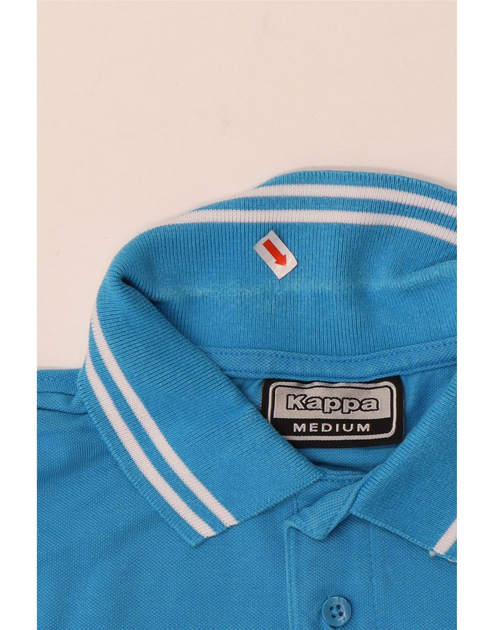 Ανδρικό μπλουζάκι πόλο Kappa, μεσαίο μπλε βαμβακερό