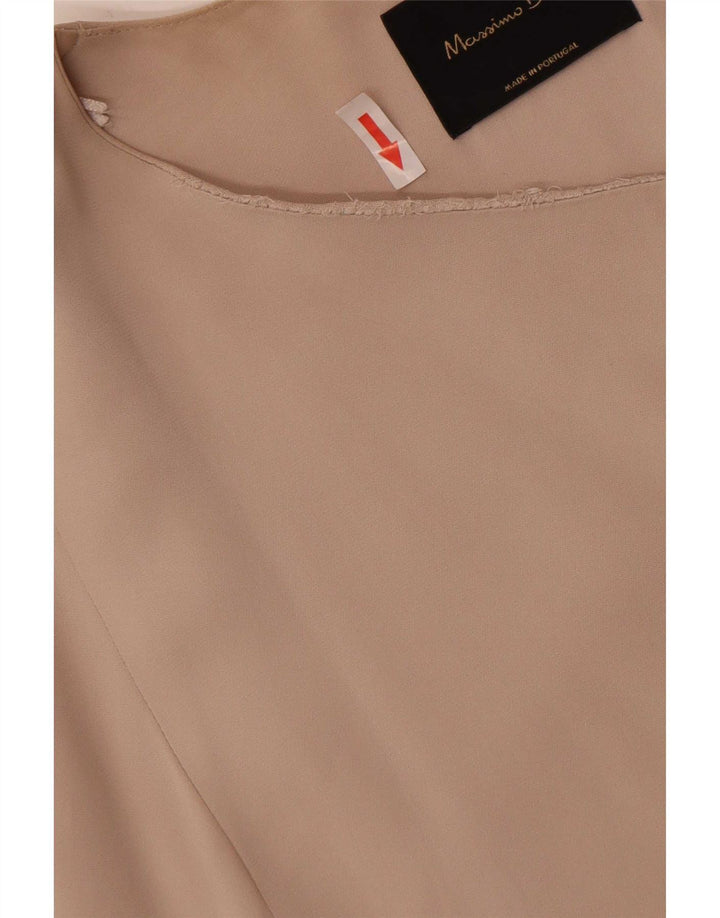 Massimo Dutti γυναικείο αμάνικο σακάκι μακρόστενο UK 14 Medium Beige