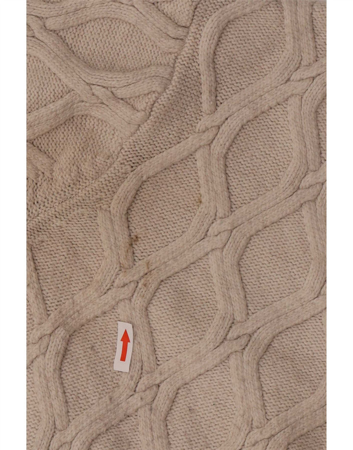 Marks & Spencer Γυναικείο πουλόβερ Crop Crew Neck Jumper UK 14 Medium Beige
