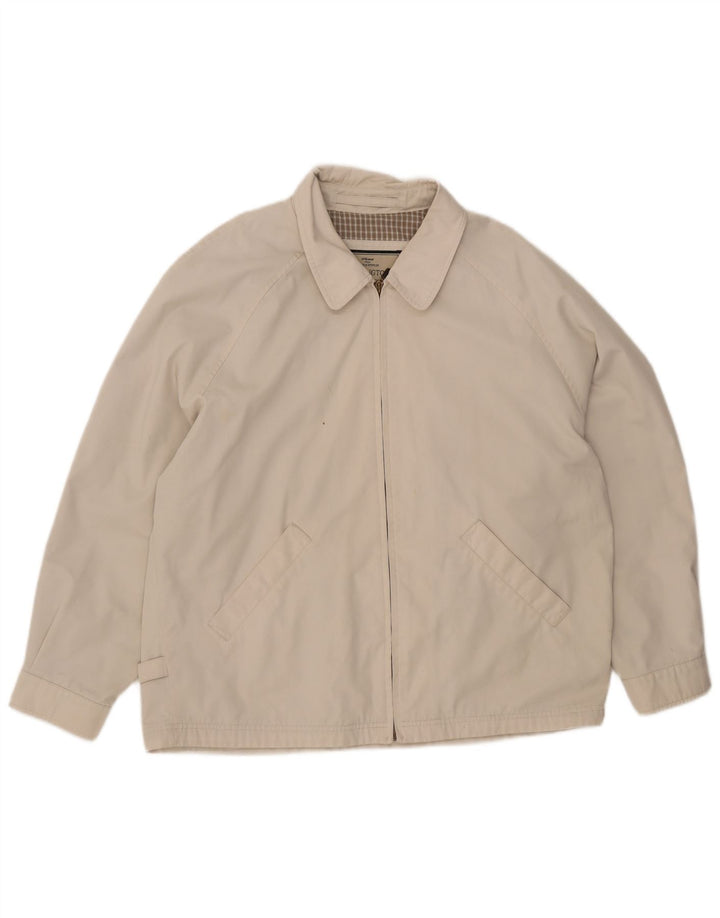 Marks & Spencer Ανδρικό Bomber Jacket UK 40 Large Beige Cotton