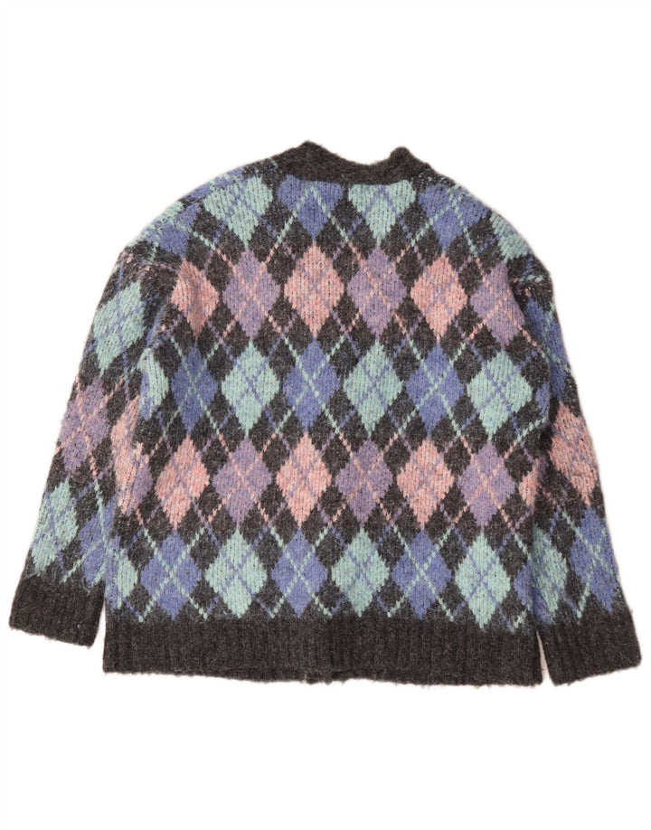Zara Γυναικείο πουλόβερ UK 10 πολύχρωμο Argyle/Διαμάντι