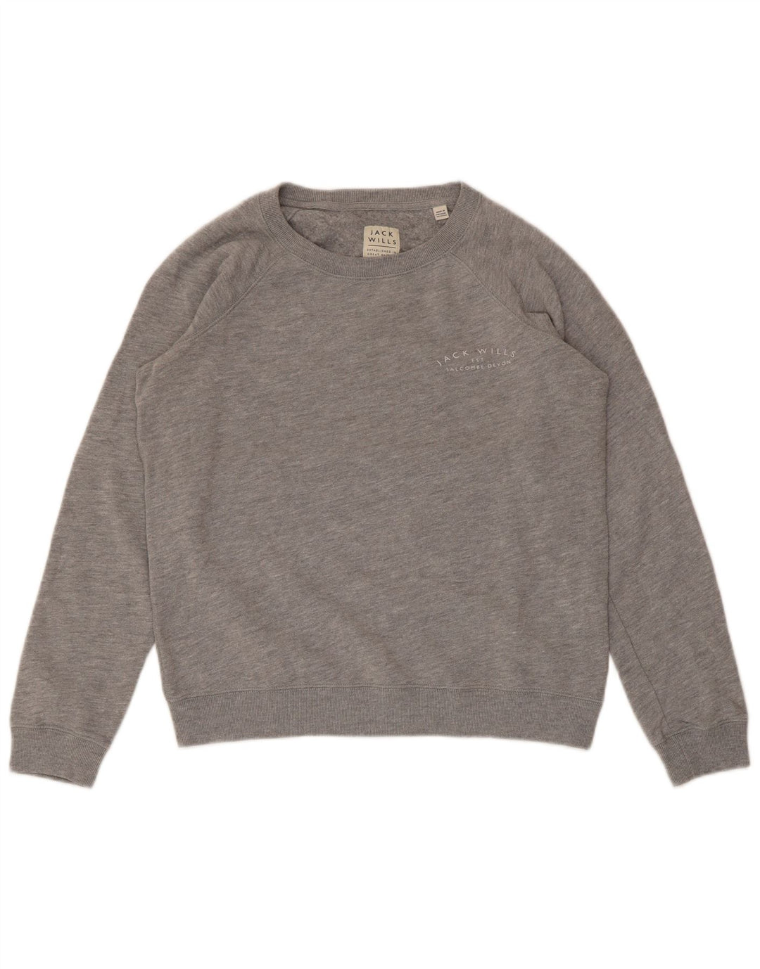 Jack Wills Γυναικεία Φούτερ Jumper UK 12 μεσαίου γκρι βαμβακερό