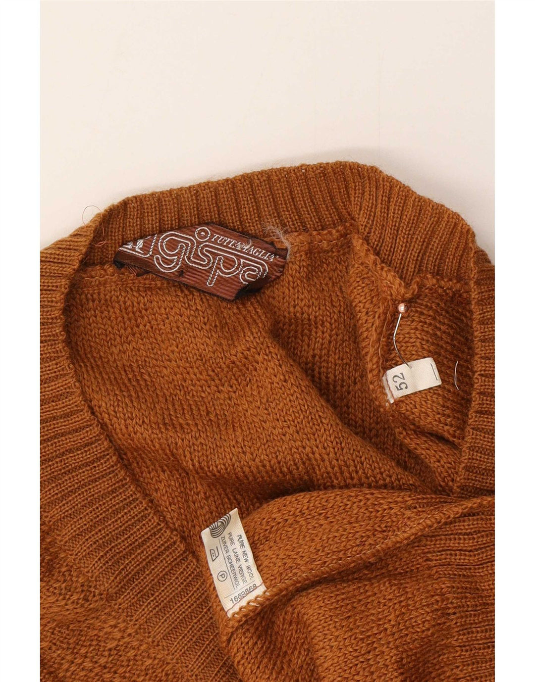 Ανδρικό γιλέκο Gispa Tank Top IT 52 Large Brown Chevron New Wool