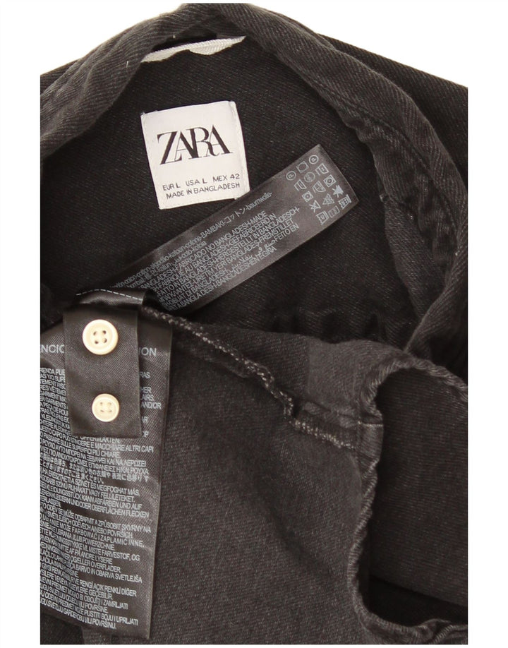 Ανδρικό τζιν πουκάμισο Zara μεγάλο γκρι βαμβακερό