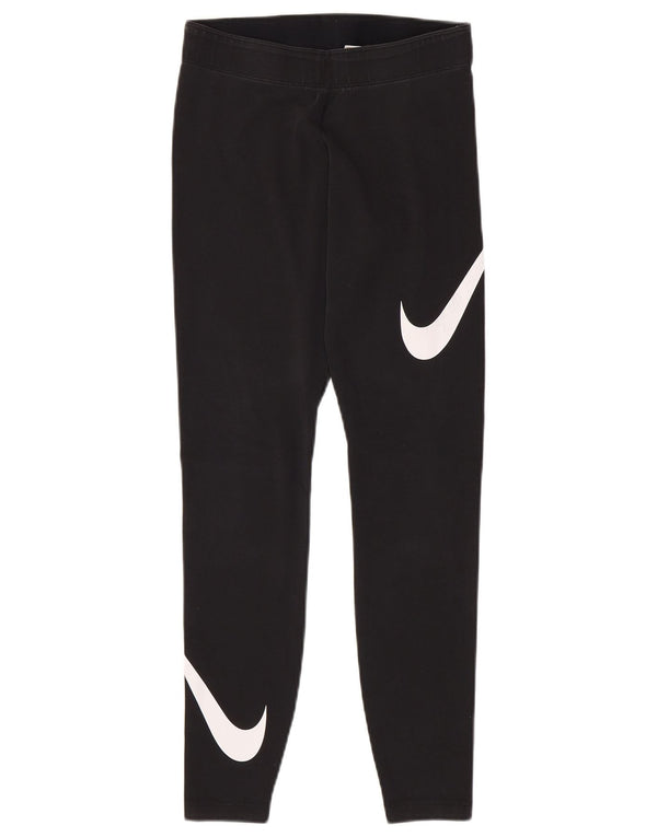Γυναικεία γραφικά κολάν NIKE UK 8 Small Black Cotton