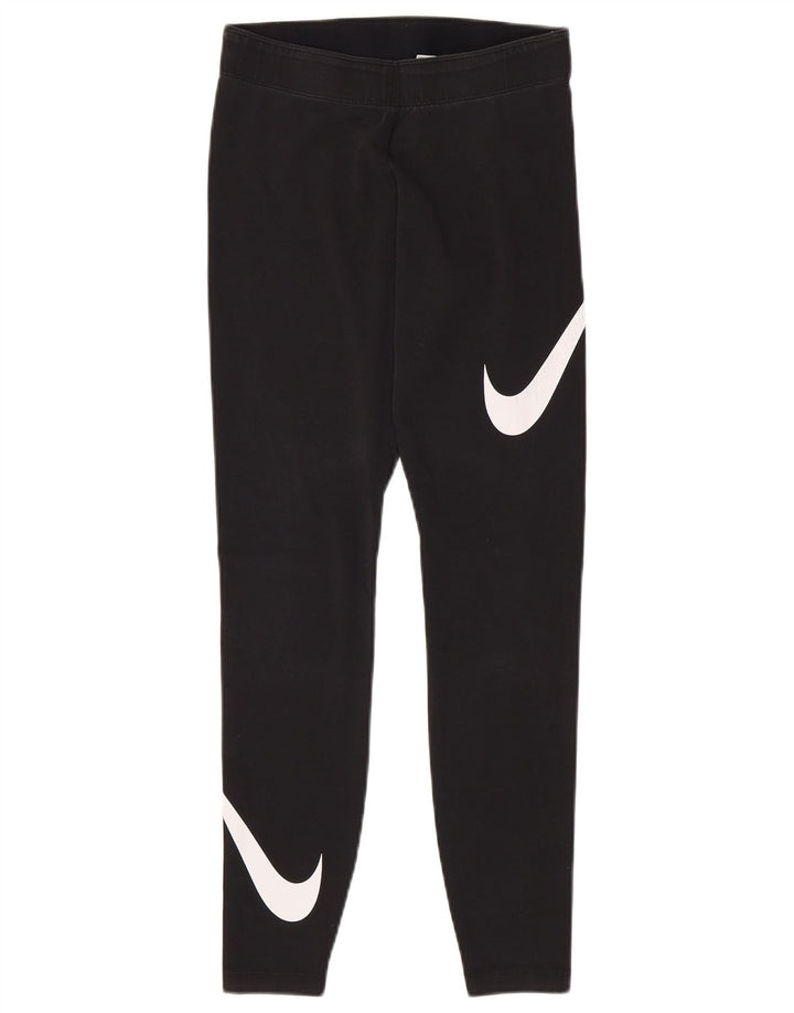 Γυναικεία γραφικά κολάν NIKE UK 8 Small Black Cotton